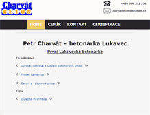 Tablet Screenshot of charvatbeton.cz